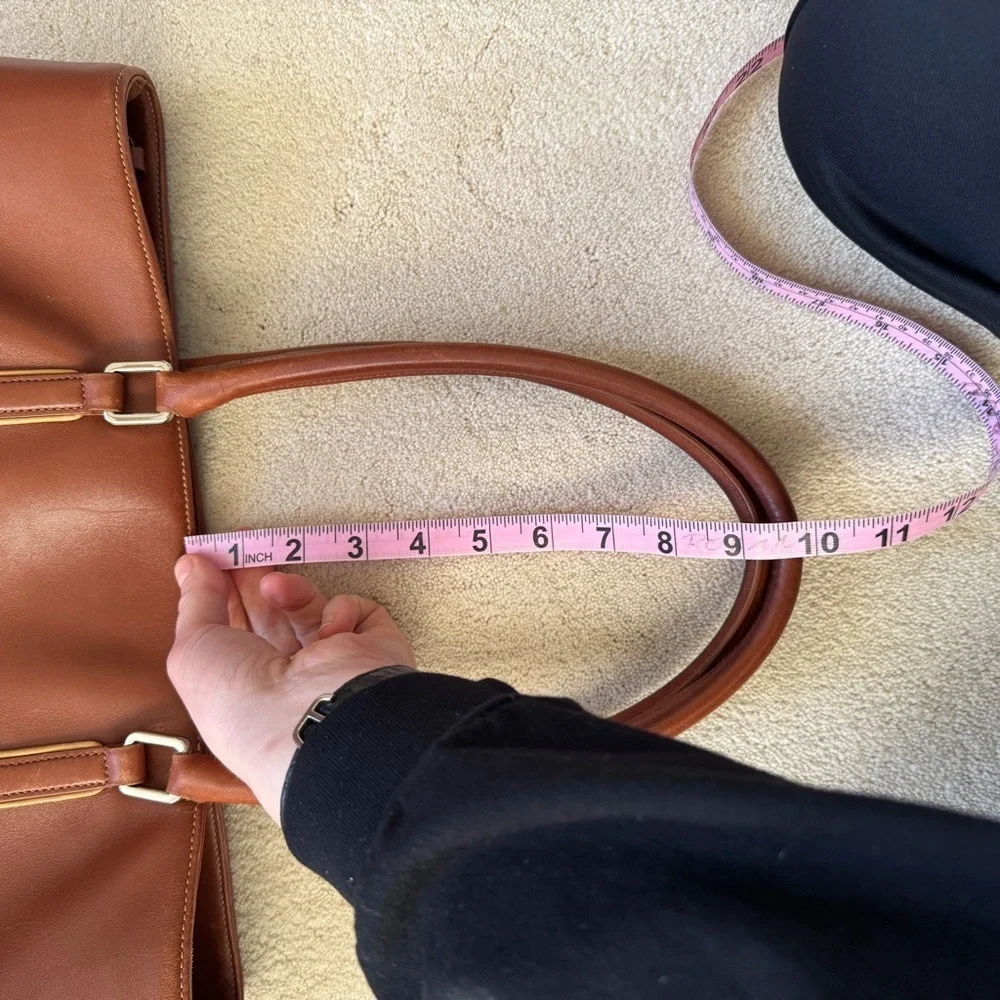 Vintage Coach Hampton Brown Leather Tote Bag